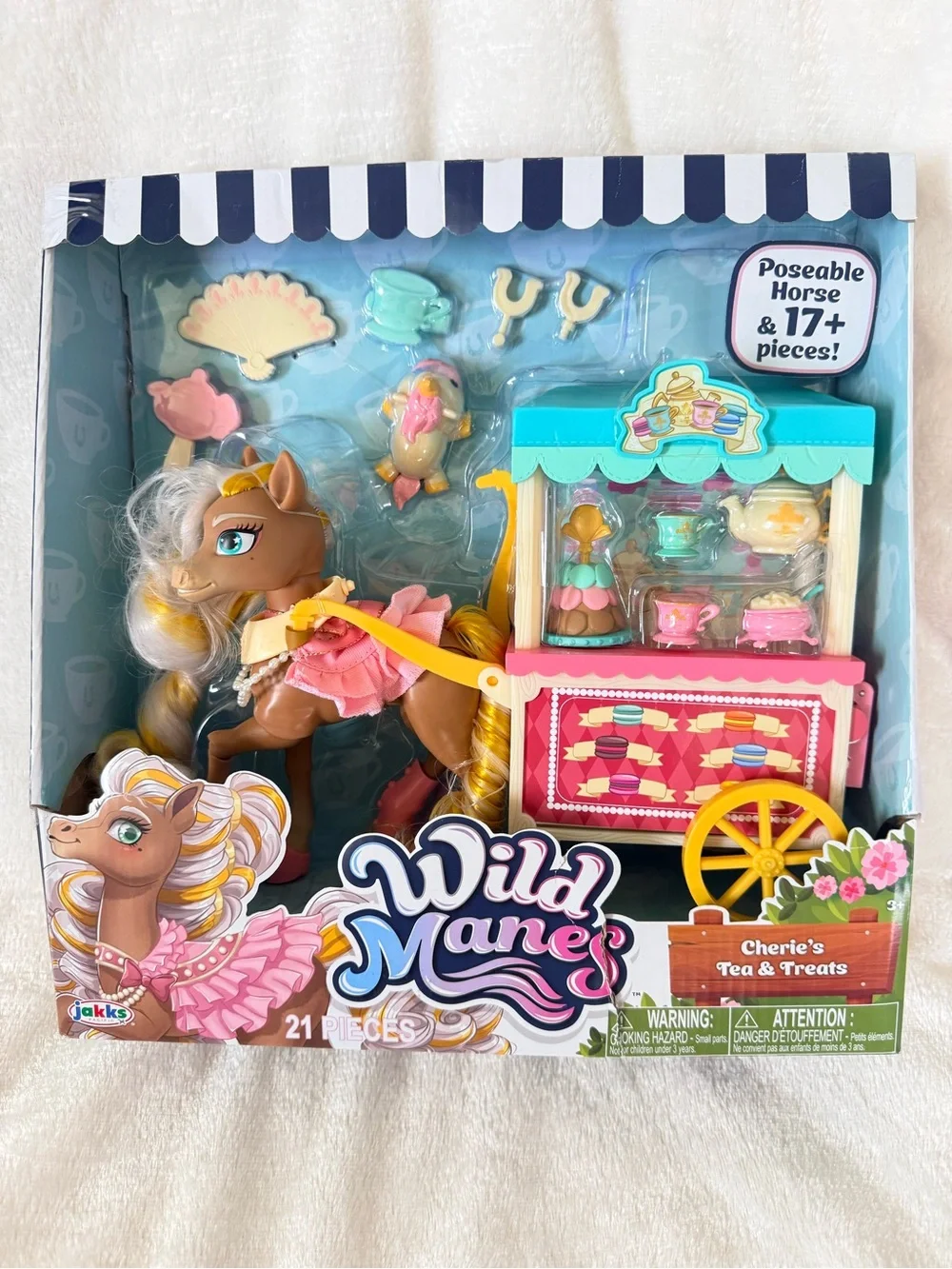 Cherie's Tea & Treats Poseable Horse Playset - Pink & Turquoise